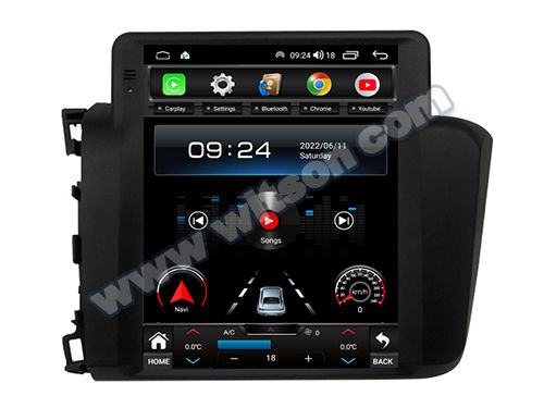9.7'' Tesla Vertical Screen For Honda Civic  2012-2015 Left Hand Driver Android Car Multimedia Player(THB/THV1315)