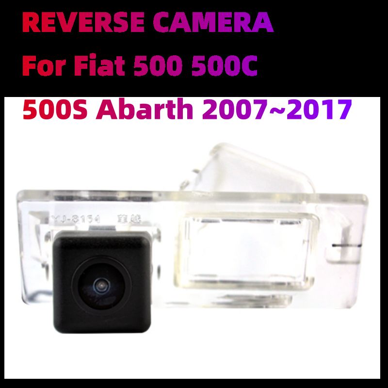 For Fiat 500 500C 500S Abarth 2007~2017 Car Rear View Camera Night Vision Reversing Auto Parking Camera IP68 Waterproof CCD LED Auto Backup Monitor 170 Degree(S379)