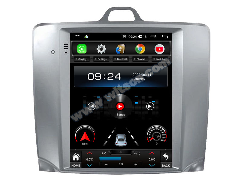 9.7'' Tesla Vertical Screen For Ford Focus 2 3 Mk2 Mk3 2004-2011 Android Car Multimedia Player(THB/THV1489)