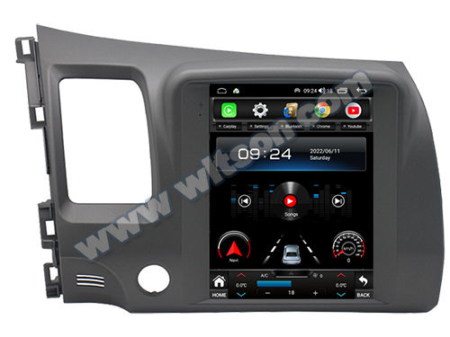 9.7'' Tesla Vertical Screen For Honda Civic 2005-2012 Left Hand Driver  Android Car Multimedia Player(THB/THV1313)