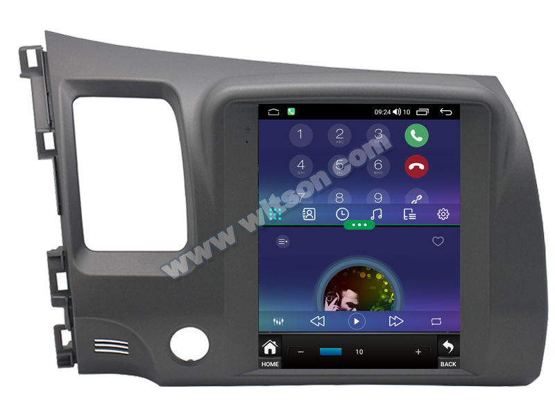 9.7'' Tesla Vertical Screen For Honda Civic 2005-2012 Left Hand Driver  Android Car Multimedia Player(THB/THV1313)