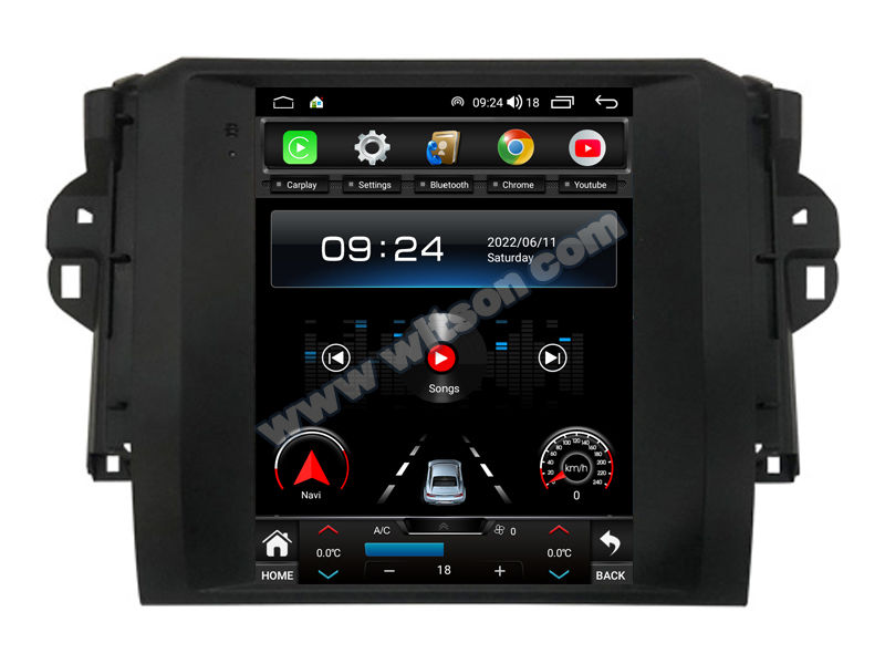 9.7'' Tesla Vertical Screen For Toyota Fortuner 2017-2022 Android Car Multimedia Player(THB/THV1172)