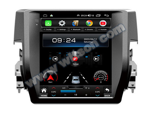 9.7'' Tesla Vertical Screen For Honda Civic 2016- 2018 Android Car Multimedia Player(THB/THV1322)