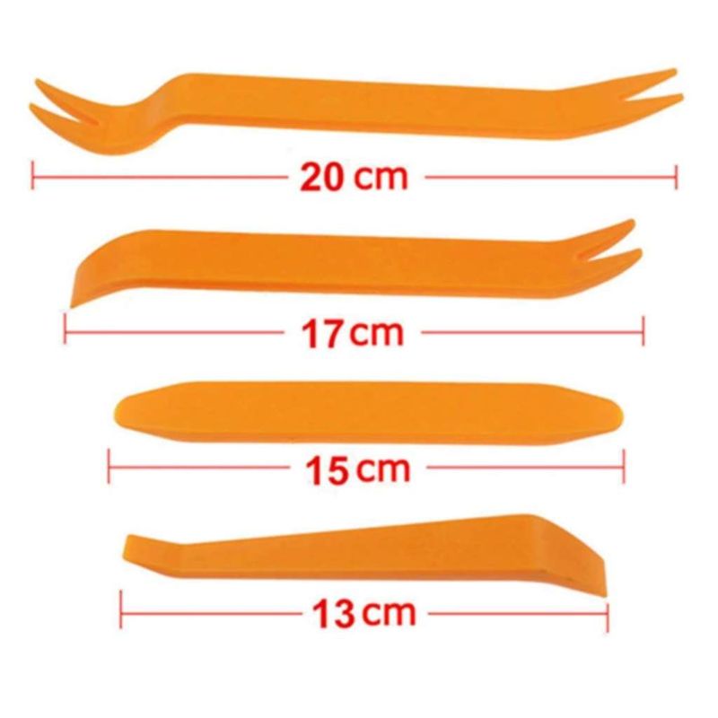 4pcs Car Removal Tool Car Radio Door Clip Panel Trim Dash Auto Radio Removal Pry Tool Automobile Interior Disassemble Kit(FRAME-009)