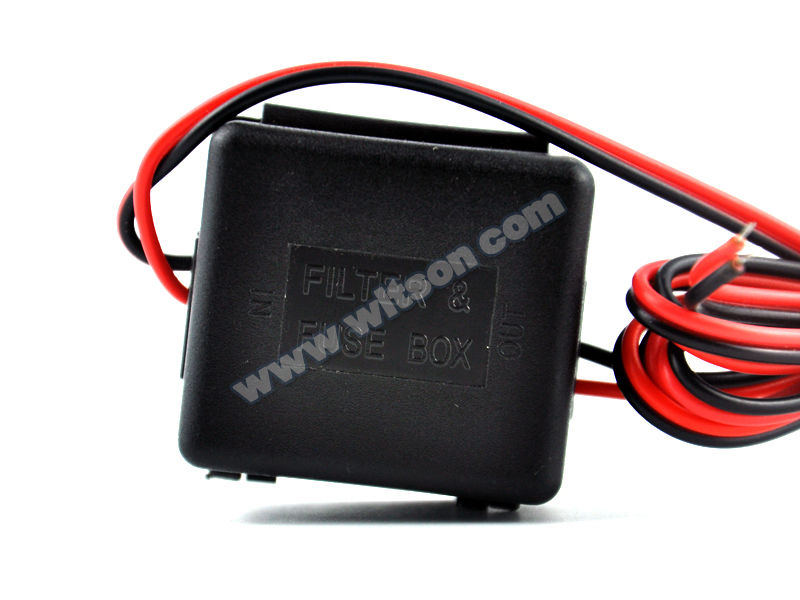 12V DC Power Relay Capacitor Filter Connector Rectifier for Car Rear View Backup Camera(L-009)