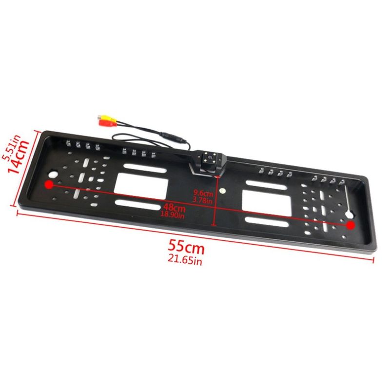 Europe License Plate Frame Car Rear View Camera Waterproof Night Vision Reverse Backup Camera Led Light Parking System 16LED(S308)