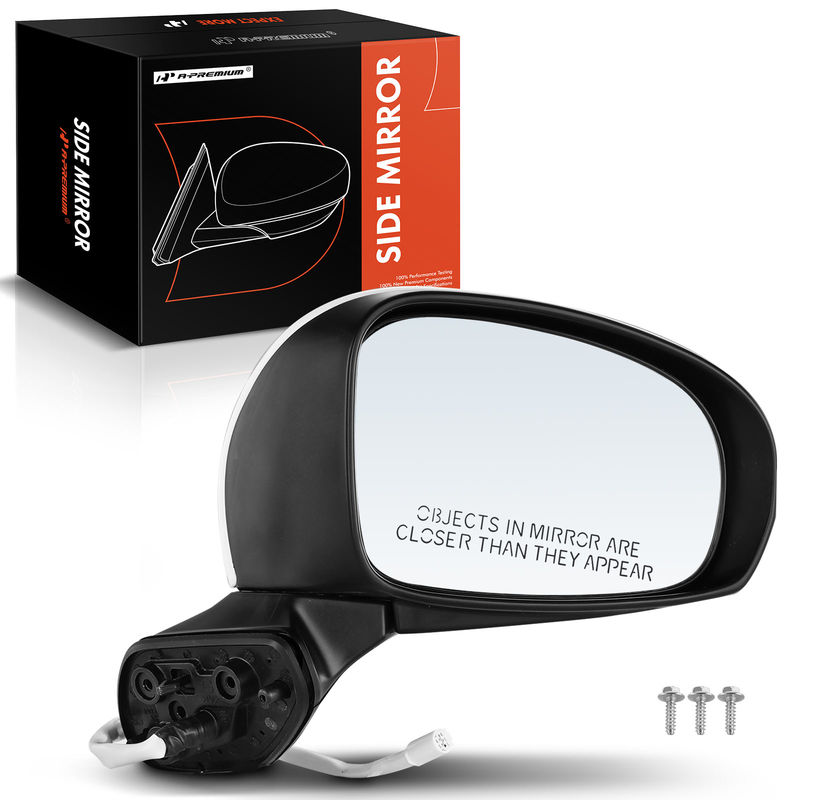 Front Passenger White Power Heated Mirror for Toyota Prius V 2012-2017 L4 1.8L