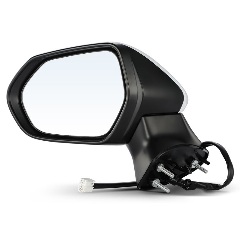 Front Driver White Power Heated Mirror with 6-Pin for Toyota Camry 2018-2022