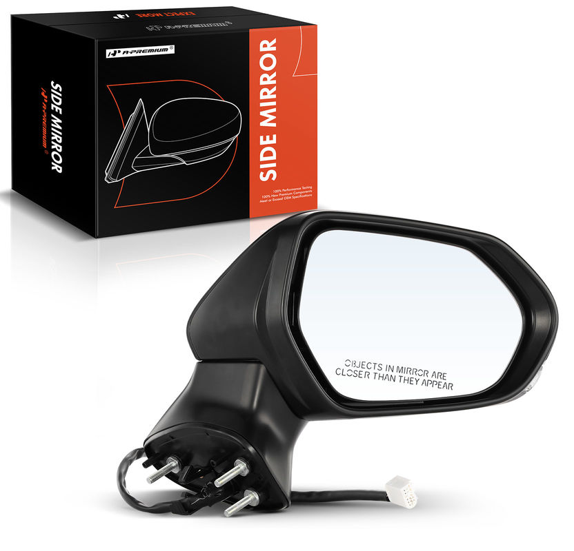 Front Passenger Black Power Heated Mirror with 6-Pins for Toyota Camry 2018-2022