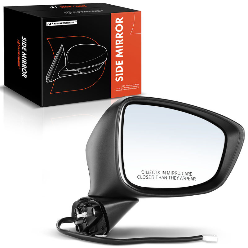 Front Passenger White Power Heated Mirror with Turn Lamp for Mazda CX-5 13-15
