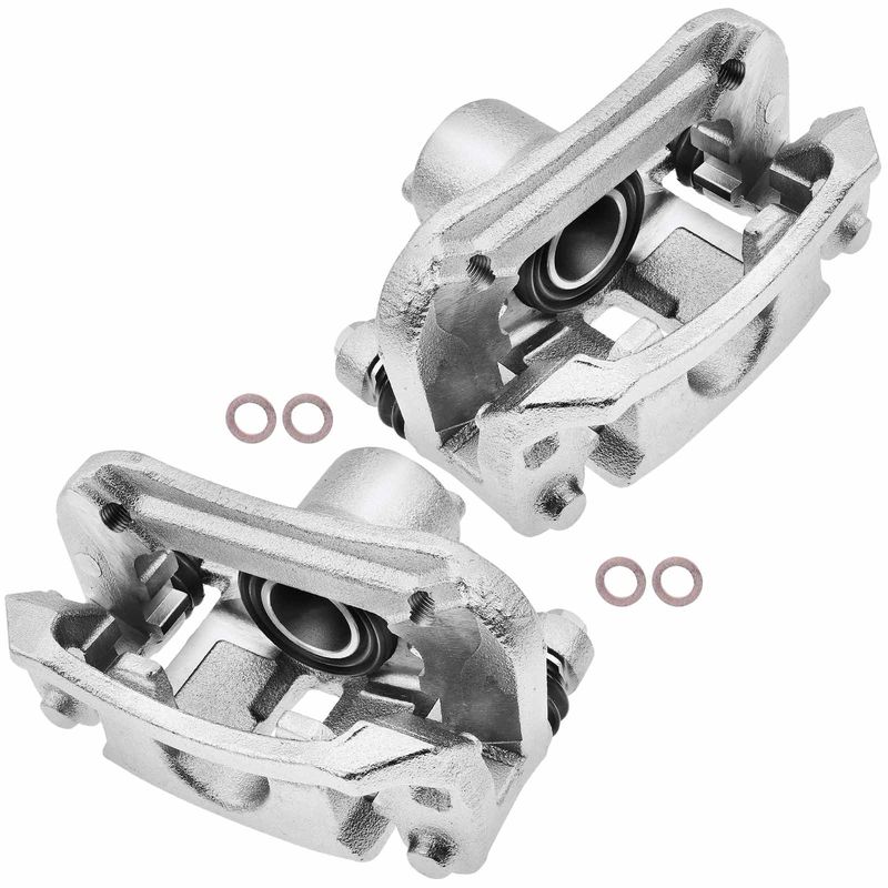 2x Rear Disc Brake Calipers with Bracket for Kia Rondo 2009-2012 2.4L 2.7L