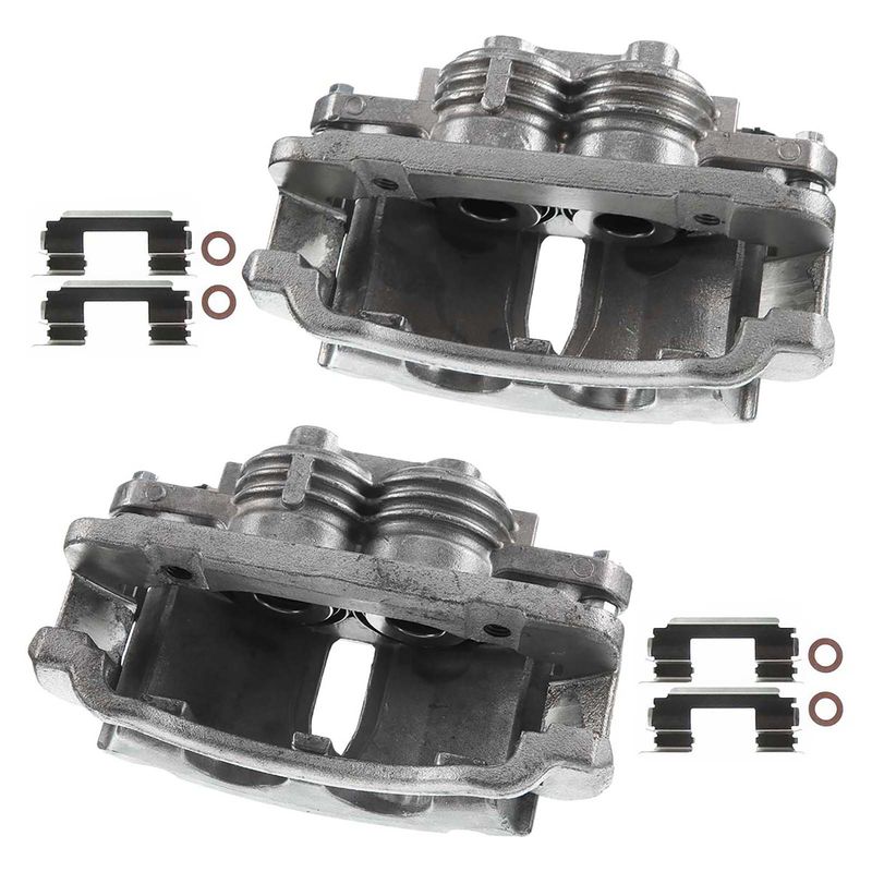 2x Front Disc Brake Calipers with Bracket for Ford Mustang Base GT 1999-2002