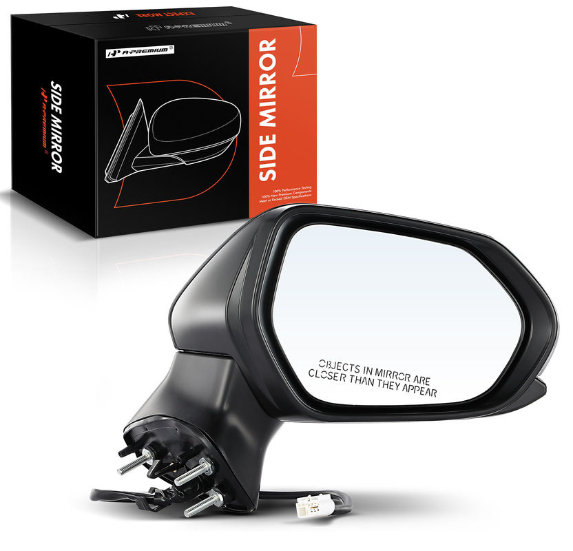 Front Passenger Black Power Mirror with 3-Pins for Toyota Camry 2018-2022