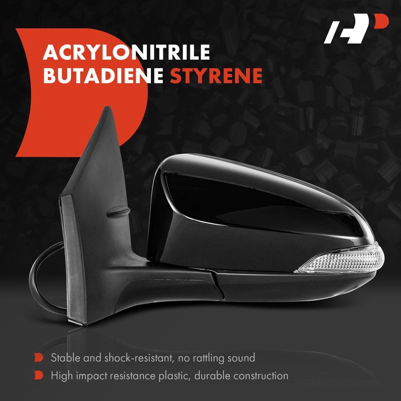 Front Driver Black Power Heated Mirror for Toyota Corolla 2014-2019