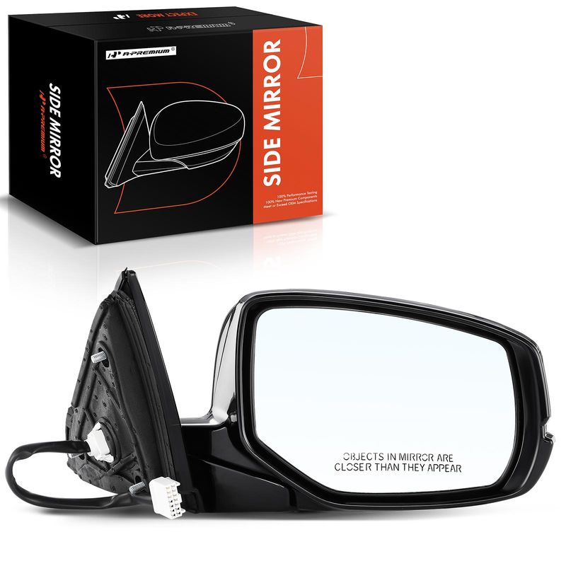Front Passenger Black Power Heated Mirror with Turn Lamp for Honda Accord 13-17