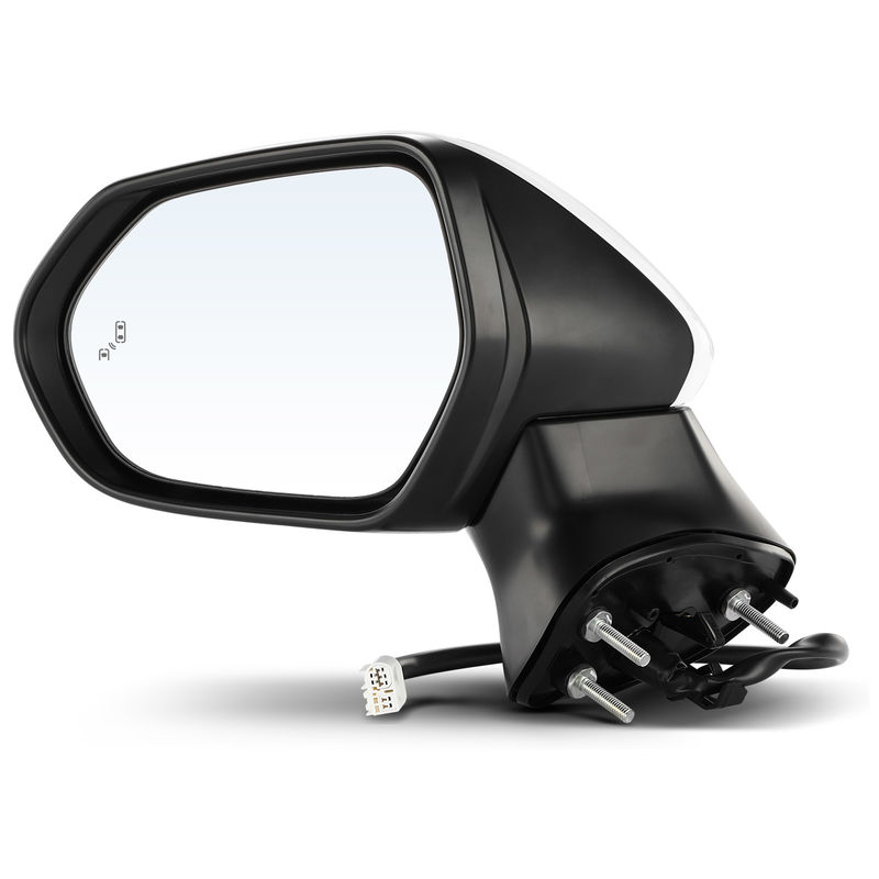 Front Driver White Power Heated Mirror with 7-Pin for Toyota Camry 2018-2022