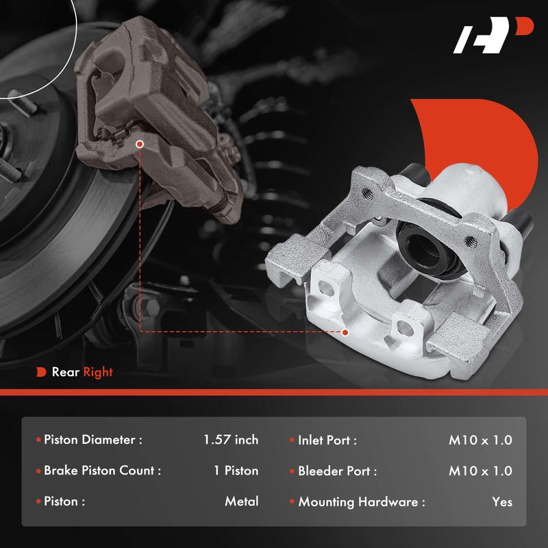 Rear Passenger Disc Brake Caliper for BMW 525i 528i 530i 540i 1997-2003
