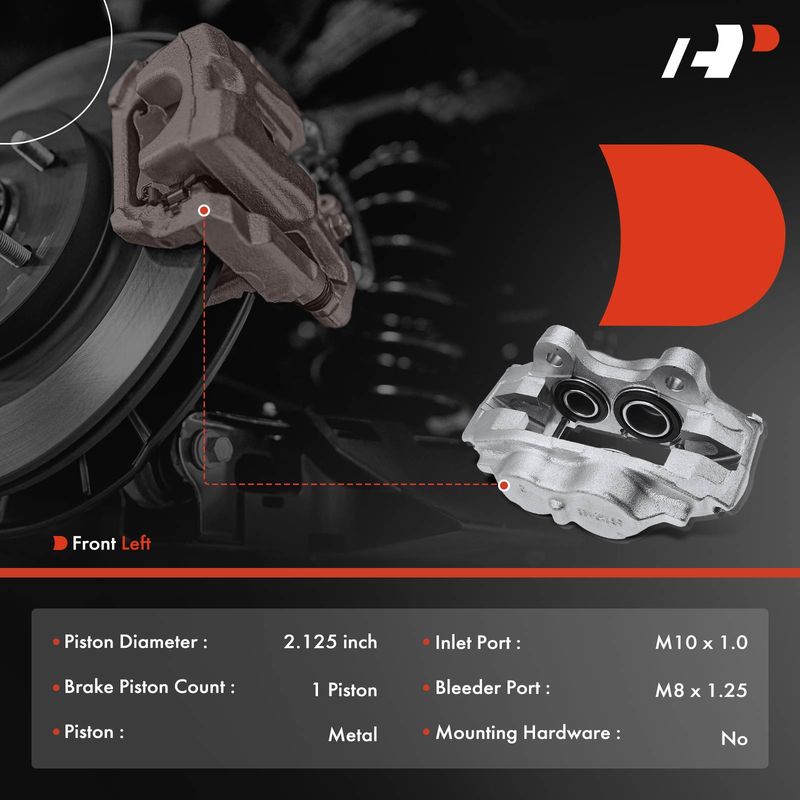 Front Driver Brake Caliper for Toyota Pickup 4Runner 84-85 2.2L 2.4L 4WD