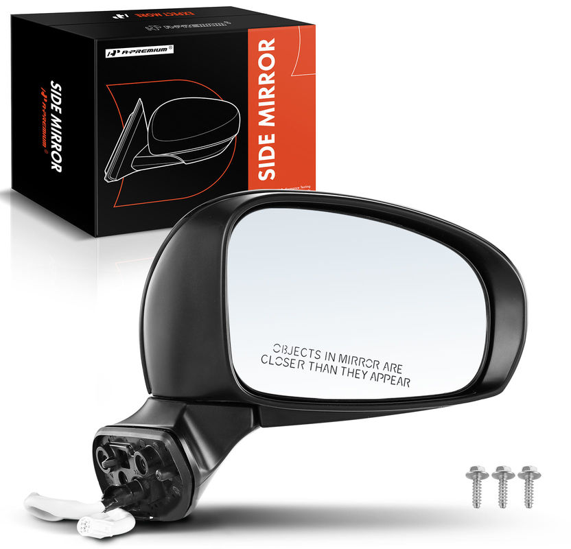 Front Passenger Black Power Heated Mirror for Toyota Prius V 2012-2017 L4 1.8L