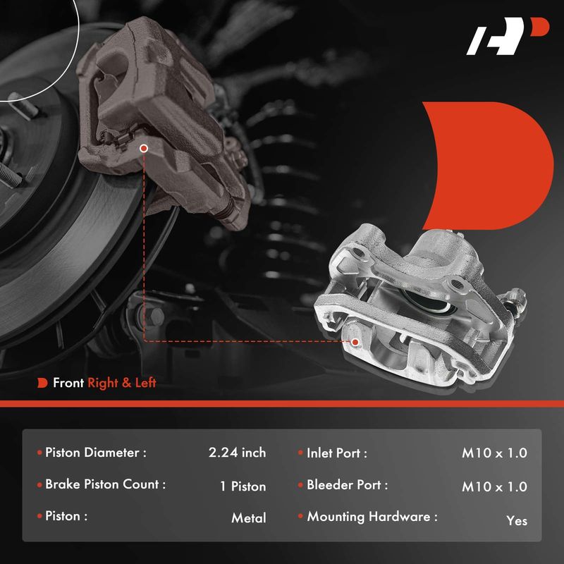 6x Front Disc Brake Calipers + Ceramic Pads for Infiniti I35 Nissan Altima 02-06