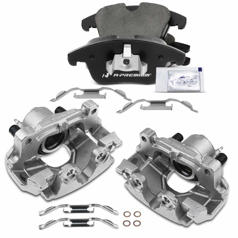 6x Front Disc Brake Calipers + Ceramic Pads for Ford Fusion Lincoln MKZ 13-20