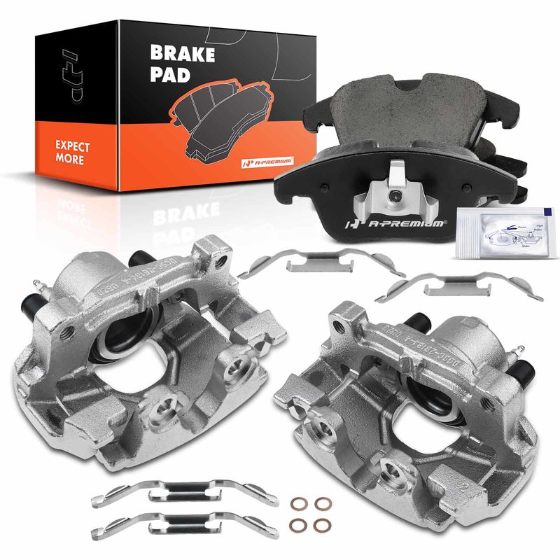 6x Front Disc Brake Calipers + Ceramic Pads for Ford Fusion Lincoln MKZ 13-20