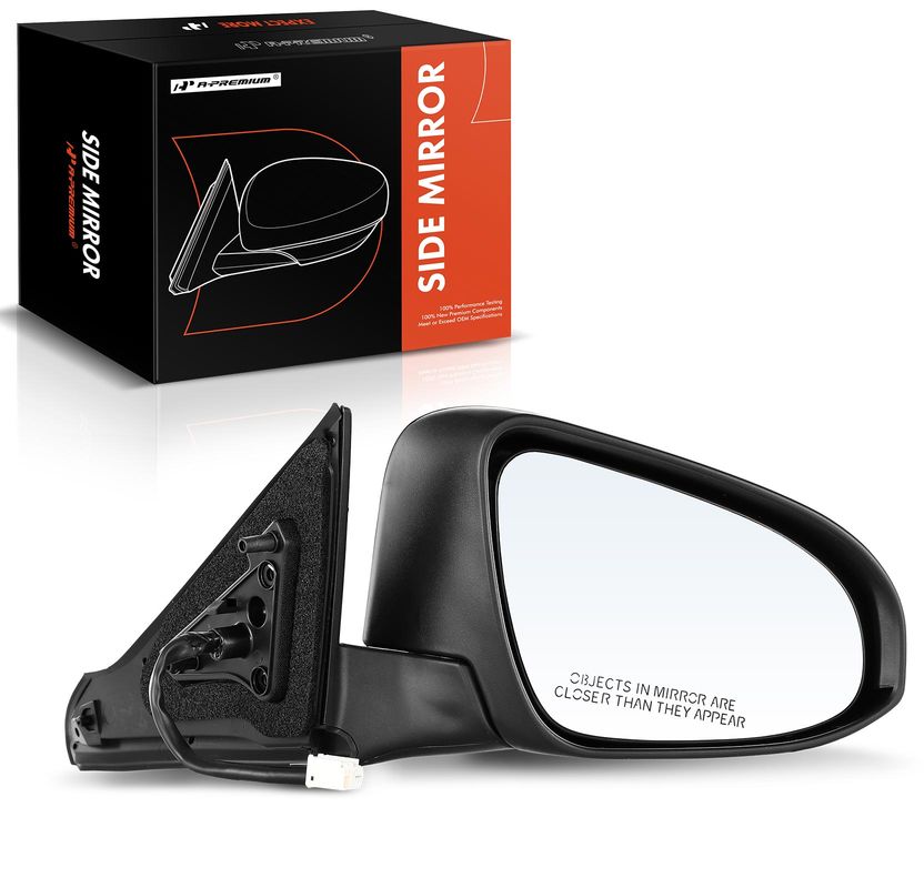 Front Passenger Black Power Heated Mirror for Toyota Camry 2015 2016 2017 5-Pins
