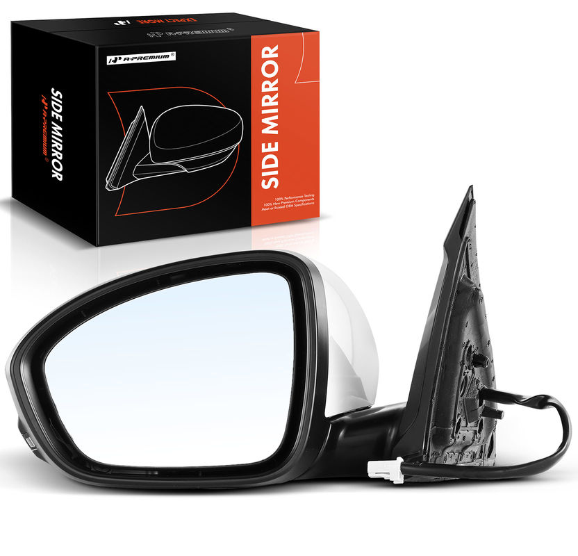 Front Driver White Power Heated Mirror with Turn Signal for Nissan Altima 19-21