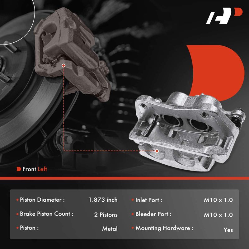 Front Driver Brake Caliper with Bracket for Acura MDX 2014-2019 Honda Pilot