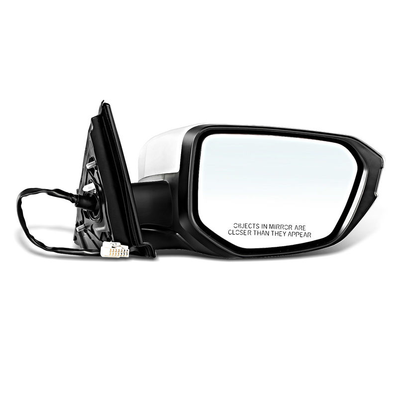 Front Passenger White Power Heated Mirror with 5-Pin for Honda Civic 2016-2021