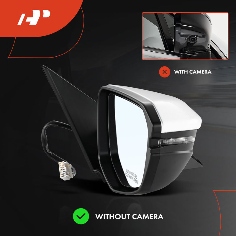 Front Right White Power Heated Mirror with Turn Signal for Honda Accord 13-17