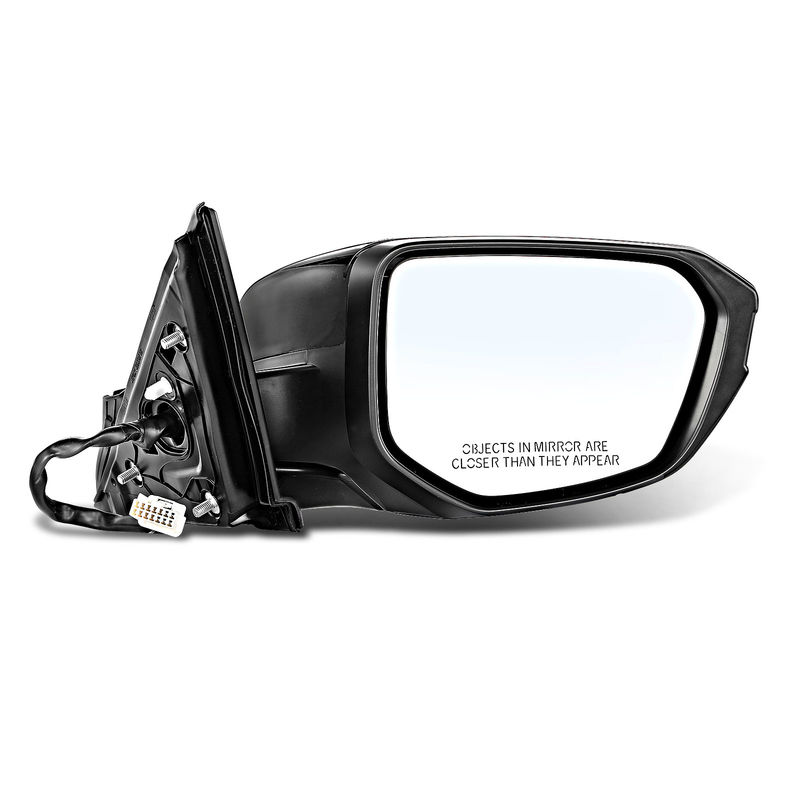 Front Passenger Black Power Heated Mirror with 5-Pin for Honda Civic 2016-2021