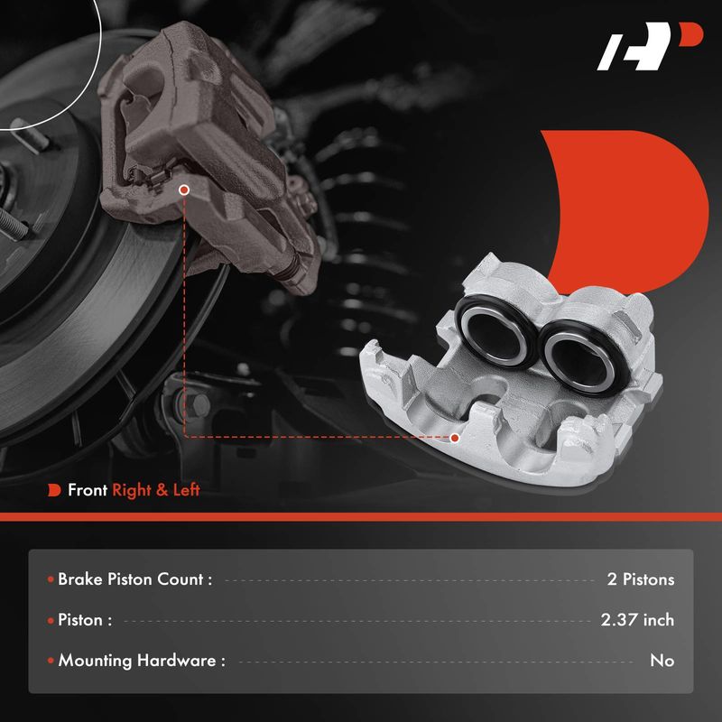 2x Front Disc Brake Caliper for Dodge M300 RM300 1973-1974 M350 R300 1974