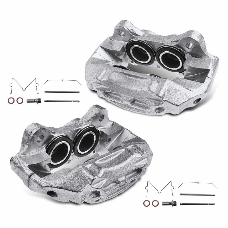 2x Front Disc Brake Calipers without Bracket for Toyota Land Cruiser 91-92