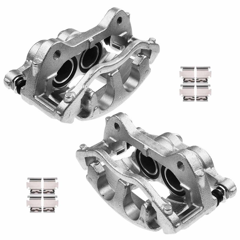 2x Front Disc Brake Calipers with Bracket for Ford Transit-350 HD 2015-2017