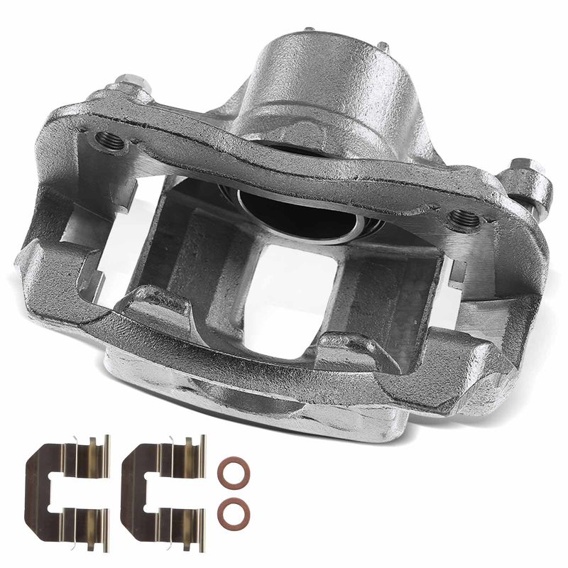 Front Driver Brake Caliper with Bracket for Hyundai Accent Kia Rio 12-17