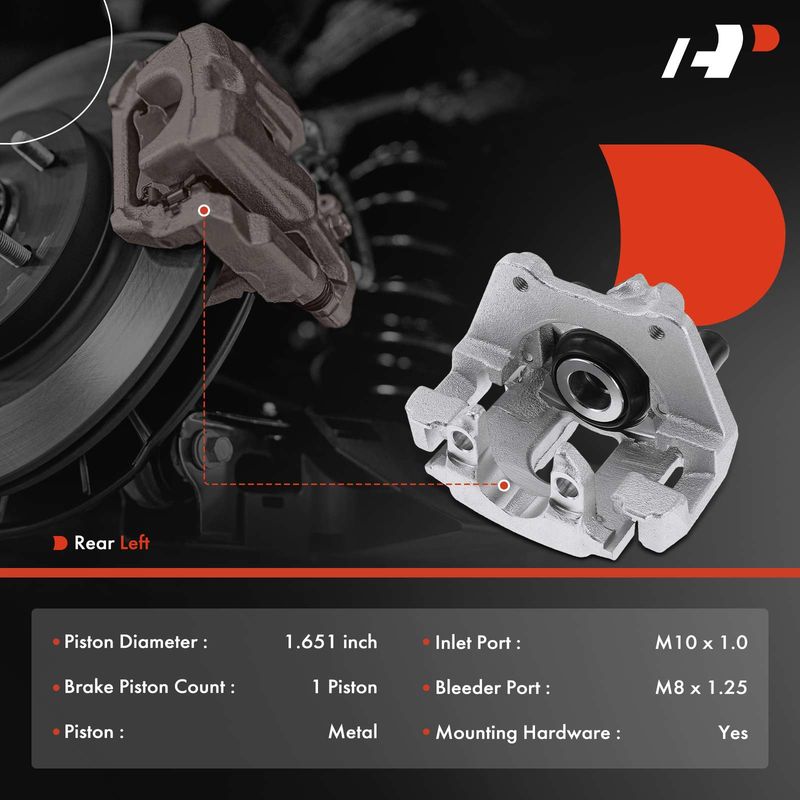 Rear Left Disc Brake Caliper with Bracket for BMW X3 2004-2010 330Ci 01-06 330i