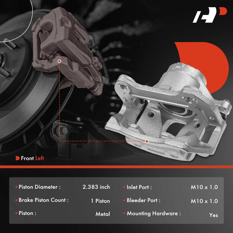 Front Driver Brake Caliper with Bracket for Hyundai Sonata Kia Optima Niro EV