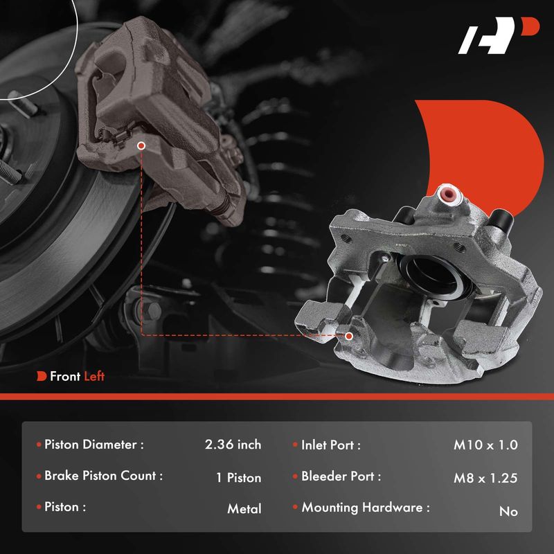 Front Driver Brake Caliper with Bracket for Mercedes-Benz E350 2006-2009 E320