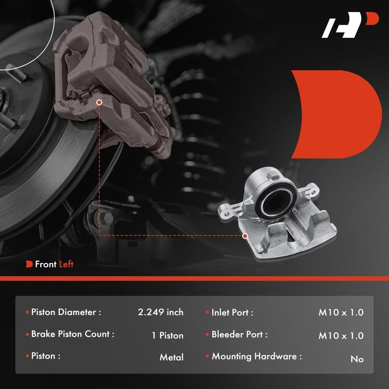 Front Driver Brake Caliper for Volvo 740 91-92 940 91-95 780 960 S90 V90
