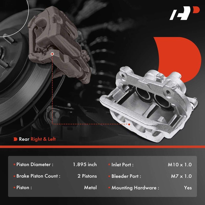 Front Driver Brake Caliper with Bracket for Land Rover Range Rover HSE 06-09
