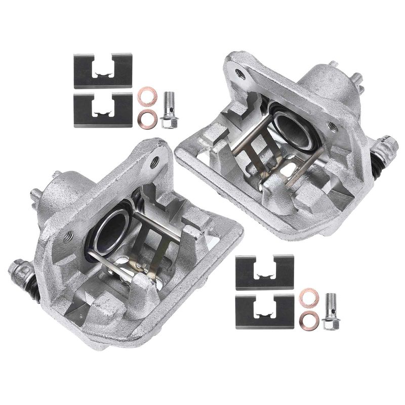 2x Rear Disc Brake Calipers with Bracket for Honda CR-V 2005-2006 L4 2.4L