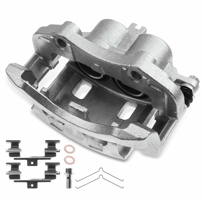 Front Driver Disc Brake Caliper with Bracket for Nissan X-Trail 02-06 L4 2.5L