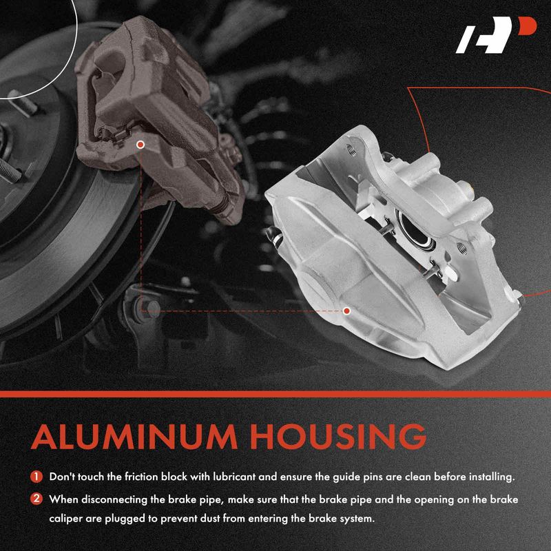 Front Passenger Disc Brake Caliper with Bracket for Saab 9-3 00-02 9-5 00-01