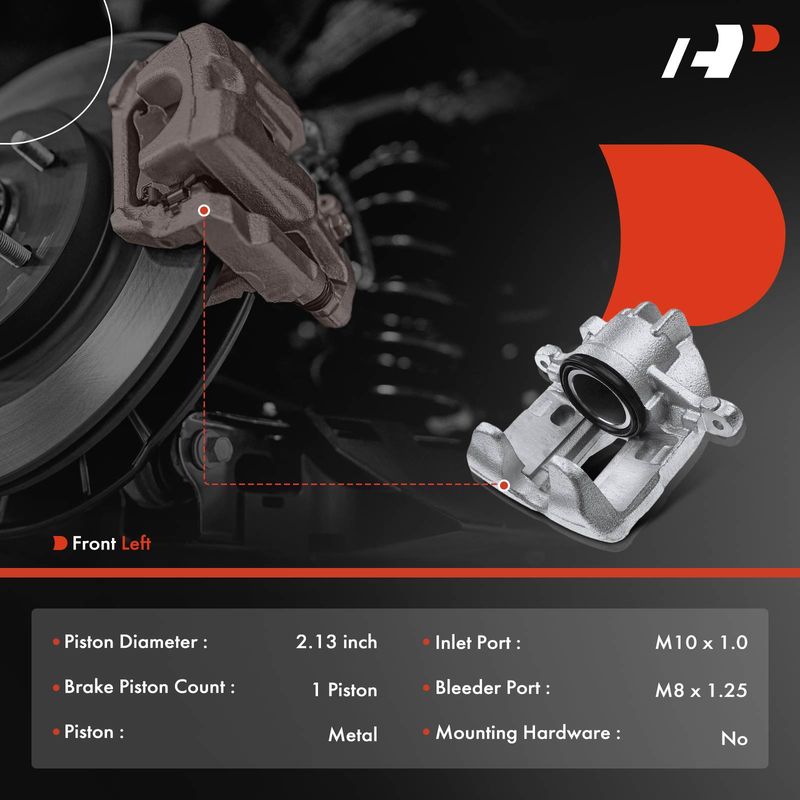 Front Driver Brake Caliper for Volvo S40 V40 2000-2004 L4 1.9L