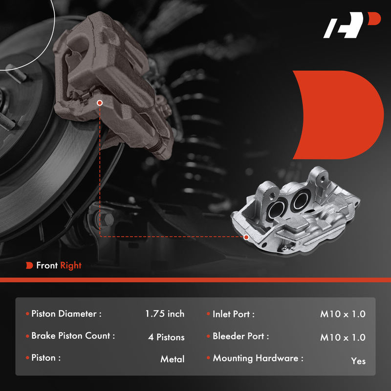 Front Passenger Brake Caliper for Chevrolet Colorado 2015-2020 GMC Canyon