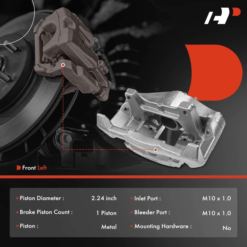 Front Driver Brake Caliper with Bracket for Audi TT Quattro RS Quattro 2012-2013