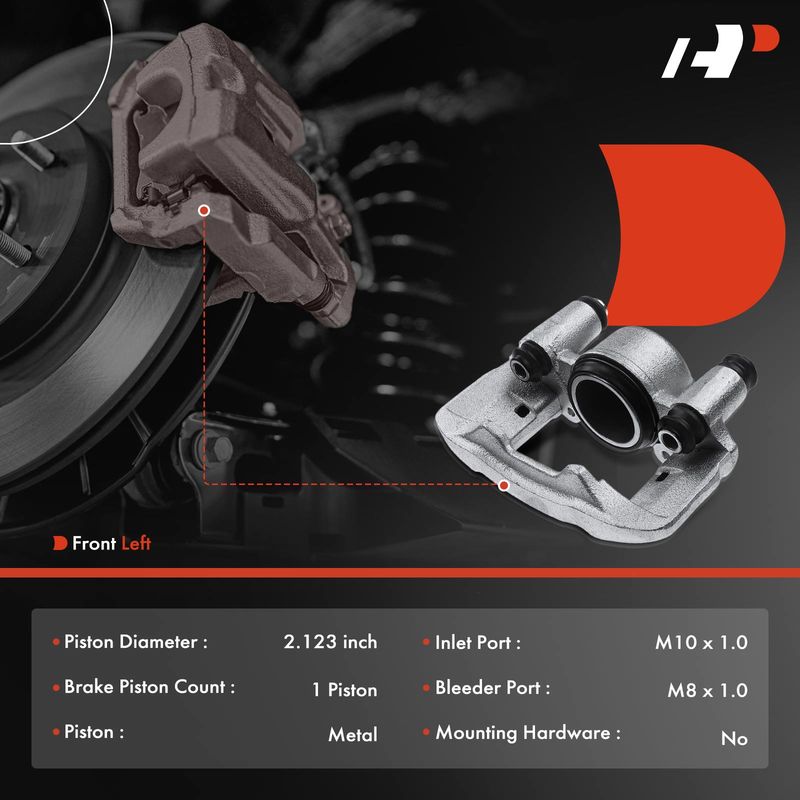 Front Driver Brake Caliper for Ford Escort 1991-1996 Mazda 323 Protege Mercury