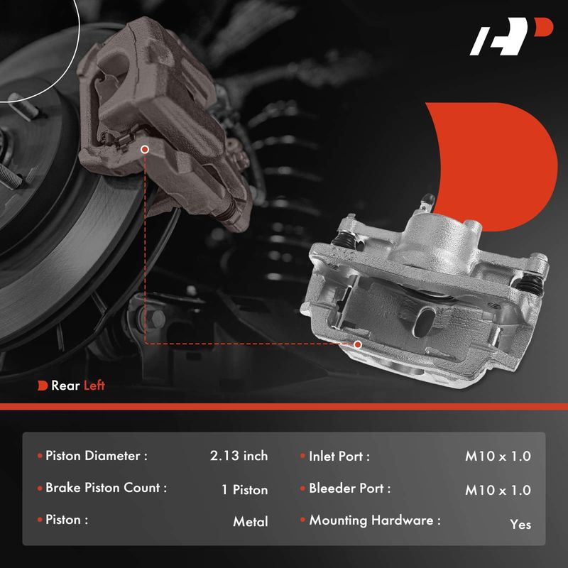 Front Driver Brake Caliper with Bracket for Honda Civic 2012-2015 HF LX 1.8L