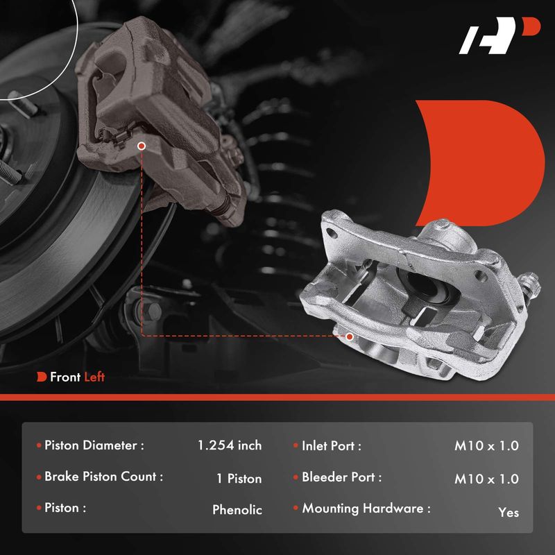 Front Driver Brake Caliper with Bracket for Mazda 3 3 Sport 2014-2016 CX-3 AWD